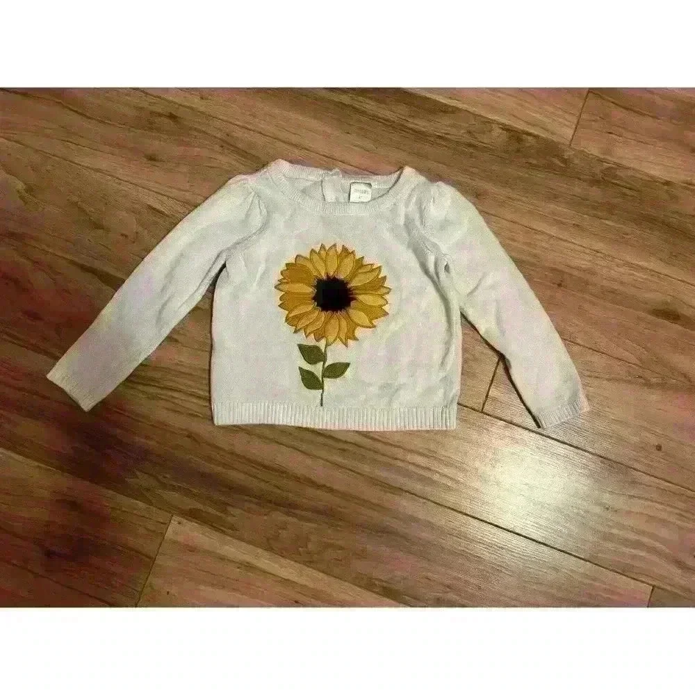 Toddler girls sz 3T Gymboree ~Sunflower ~ sweater, 100% cotton Autumn Harvest